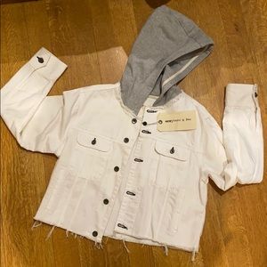 NWT Rag and Bone jean jacket with hood (denim)